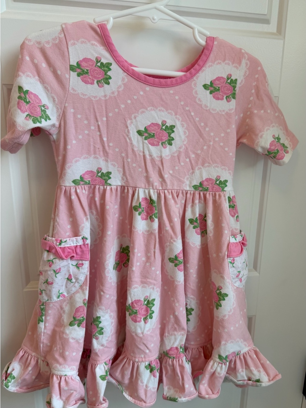 Eleanor Rose Pink Floral Twirl Dress